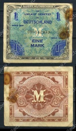 Германия • Оккупация 1944 г. • P# 192a • ½ марки • буква "F" (номер без дефиса) • оккупационный выпуск • F- ( кат. - $15 )