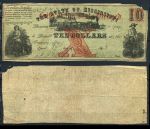 США • Миссисипи 1862 г.  P# S1387a • 10 долларов • поезд • локальный выпуск • VG+