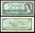 Канада 1954 г. (1973-1974) • P# 75d • 1 доллар • Елизавета II • серия замещения * X/F • регулярный выпуск • XF-