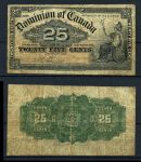 Канада 1900 г. • P# 9b • 25 центов • регулярный выпуск • F-