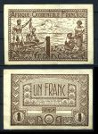 Французская Западная Африка 1944 г. • P# 34b • 1 франк • рыбаки • регулярный выпуск • XF+