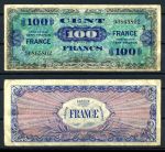 Франция 1944 г. • P# 123c • 100 франков • (блок 5) Союзные войска • оккупационный выпуск • F-VF