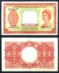 Малайя и Британское Борнео 1953 г. • P# 3 • 10 долларов • Елизавета II • VF-XF