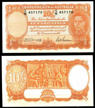 АВСТРАЛИЯ 1942г. P# 25b / 10 ШИЛЛИНГОВ / GEM! UNC ПРЕСС