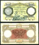 Албания 1945 г. • P# 13 • 20 франков • надпечатка на выпуске 1939 г. • регулярный выпуск • F-VF