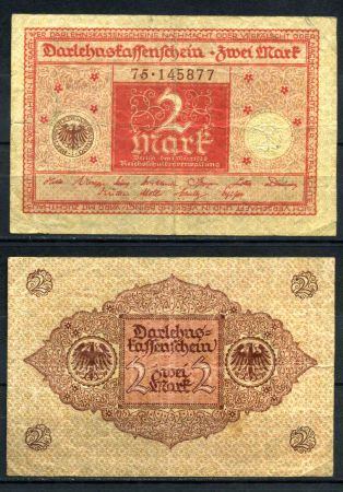 Германия 1920 г. • P# 59 • 2 марки • регулярный выпуск • F-VF