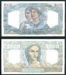 Франция 1949 г. (17-02) • P# 130b • 1000 франков • богиня Минерва • регулярный выпуск • UNC пресс
