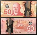 Канада 2012 г. • P# 109b • 50 долларов • пластик • Маккензи Кинг • ледокол • регулярный выпуск • Wilkins - Poloz • UNC пресс