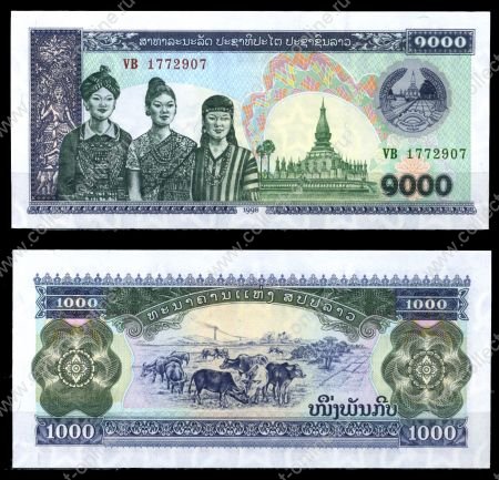 Лаос 1998г. P# 32A / 1000 кип / UNC пресс