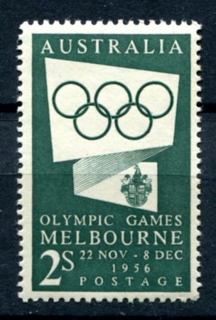 Австралия 1955 г. • Gb# 280a (SC# 286 ) • 2 sh. • Летние Олимпийские Игры 1956 г. (Мельбурн) • MNH OG VF