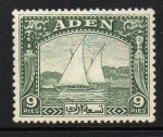 Аден 1937 г. • Gb# 2 • 9 p. • Старинное арабское парусное судно дау • MH OG VF