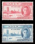 АДЕН 1946г. GB# 28-9 / ПОБЕДА / MNH OG VF / ОМНИБУС