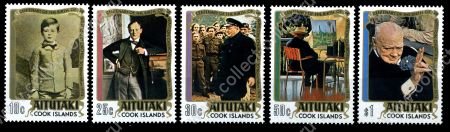 Аитутаки 1974г. SC# 110-4 / Черчиль / MNH OG VF