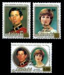 Аитутаки 1987г. SC# 405-7 / Чарльз и Диана / MNH OG VF