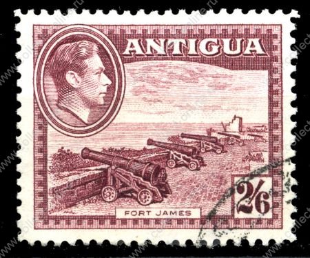 Антигуа 1938-51гг. GB# 106(SC# 92) / 2s.6d. Пушки / Used F-VF / Георг VI