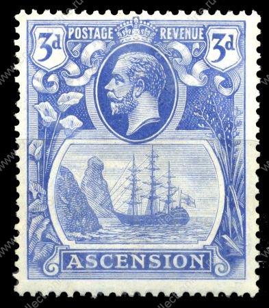 Асенсьон 1924-33г.GB# 14(SC# 14) / 3d. Фрегат / MH OG VF / корабли паруса