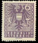 Австрия 1945 г. • SC# 435 • 6 g. • государственный герб • стандарт • MNH OG VF