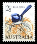 Австралия 1964-1965 гг. • Gb# 367 • 2s.5d. • Местные птицы • крапивник • MNH OG VF