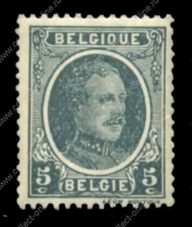 БЕЛЬГИЯ 1922-7 гг. SC# 147 / 5c. КОРОЛЬ АЛЬБЕРТ I / MNH OG F-VF