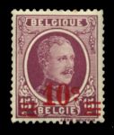 БЕЛЬГИЯ 1927 г. SC# 192 / 10c./15c. КОРОЛЬ АЛЬБЕРТ I / MNH OG F-VF