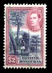 Британский Гондурас 1938-1947 гг. • Gb# 160 • $2 • Георг VI • осн. выпуск • вырубка леса • Used F-VF ( кат. - £45 )