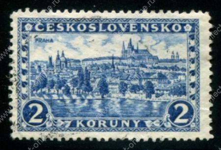 Чехословакия 1926-1927 гг. • Mi# 253(Sc# 119) • 2 Kr. • Вид праги • стандарт • Used VF