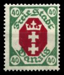 Данциг 1921 г. • Mi# 79 • 40 pf. • в.з. - ячейки • герб города • стандарт • MNH OG XF ( кат.- € 1.20 )