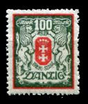 Данциг 1922-1923 гг. • Mi# 128Y • 100 M. • в.з. - цепь (3Y) • герб города • стандарт • MNH OG XF ( кат.- € 1.20 )