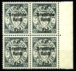 Германия 3-й рейх 1939 г. • Mi# 723 • 20 pf. • надпечатка "Deutsches Reich" на марке Данцига • кв.блок • MNH OG XF+ ( кат.- € 48+ )