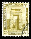 Египет 1914 г. • SC# 56 • 20 m. • Достопримечательности Египта • пилон Карнакского храма • стандарт • Used F-VF