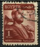 Египет 1953-1956 гг. • SC# 322 • 1 m. • Республика (1-й выпуск) • крестьянин • стандарт • Used F-VF