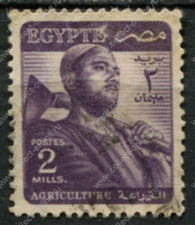 Египет 1953-1956 гг. • SC# 323 • 2 m. • Республика (1-й выпуск) • крестьянин • стандарт • Used F-VF