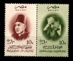 Египет 1957 г. • SC# 406-7a • 50 m.(2) • Египетские поэты • MNH OG XF • полн серия • пара