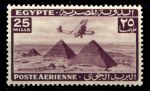 Египет 1941-1943 гг. • SC# C36 • 25 m. • Самолет над пирамидами • авиапочта • MH OG VF