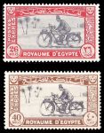 Египет 1943-1944 гг. • SC# E3-4 • 26 и 40 m. • Почтальон на мотоцикле • спец. доставка • MH OG VF • полн серия ( кат. - $13 )