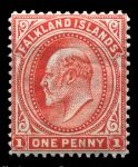 Фолклендские о-ва 1904-1912 гг. • Gb# 44 • 1 d. Эдуард VII • стандарт • MH OG VF ( кат.- £15 )
