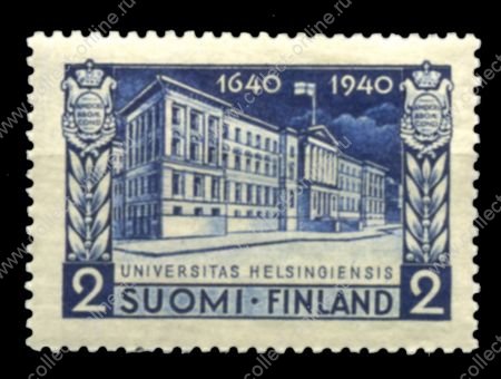 Финляндия 1940 г. • SC# 220 • 2 M. • 300-летие основания Университета Хельсинки • MNH OG VF