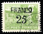 Фиуме 1919-1920 гг. • SC# 65 (Mi# 94 ) • 25 на 50 c. • надпечатка нов. номинала • стандарт • Used F-VF ( кат.- $2.50 )