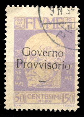 Фиуме 1920 г. • Mi# 121 • 50 c. • надпечатка "Governo Provvisorio" на м. 1919 г. • Used F-VF ( кат. - €1.50 )