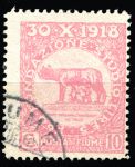 ФИЮМЕ 1919г. SC# B5 / 10c. / РИМСКАЯ ВОЛЧИЦА / USED F-VF / ИСТОРИЯ