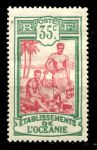 ФР. ПОЛИНЕЗИЯ 1913-30гг. SC# 39 / 35c. / РАБОЧИЕ-КАНАКА / MH OG VF