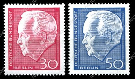 Зап. Берлин 1967г. SC# 9N263-4(Mi# 314-5)  / Генрих Любке / MNH OG VF