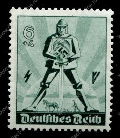 ГЕРМАНИЯ 1940г. MI# 745 (SC# B171) / РЫЦАРЬ / MNH OG VF