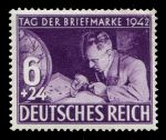 Германия 3-й рейх 1942 г. • Mi# 811 • 6 + 24 pf. • День почтовой марки • MNH OG XF ( кат. - €4 )