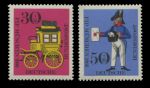 ГЕРМАНИЯ ФРГ 1966г. SC# B416-7 / ПОЧТА / MNH OG VF / ИСТОРИЯ ПОЧТЫ