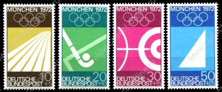 ФРГ 1969г. SC# B446-9(MI# 587-90) / Олимпиада Мюнхен / MNH OG VF / Спорт