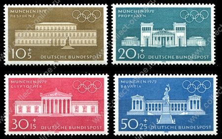 Германия • ФРГ 1970 г. • Mi# 624-627 • Летние Олимпийские Игры, Мюнхен • полн. серия • MLH OG VF