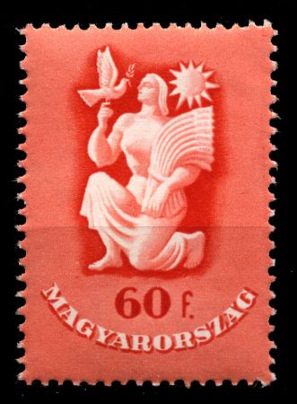 ВЕНГРИЯ 1947г. SC# 826 / 60 ф. МИР / MNH OG VF