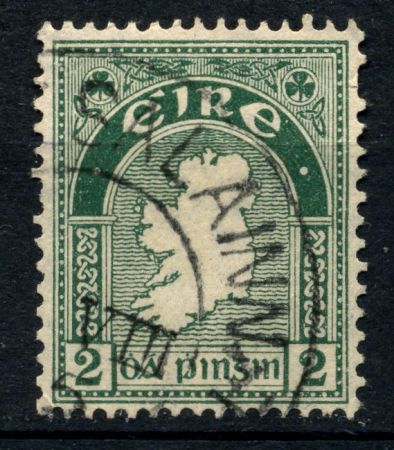 ИРЛАНДИЯ 1922-3гг. SC# 68 / 2 p. КАРТА СТРАНЫ / USED F-VF / КАРТЫ