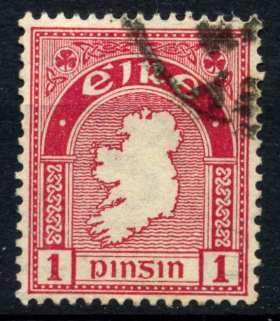 Ирландия 1940-42 гг. SC# 107 • 1p. • карта страны • стандарт • Used XF ( кат.- $1,4 )